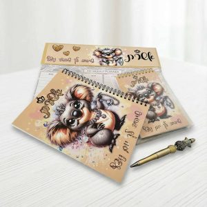 מארז מתנה יום נוצץ - מחברת A5, לוח תכנון שבועי, פנקס A6 ועט